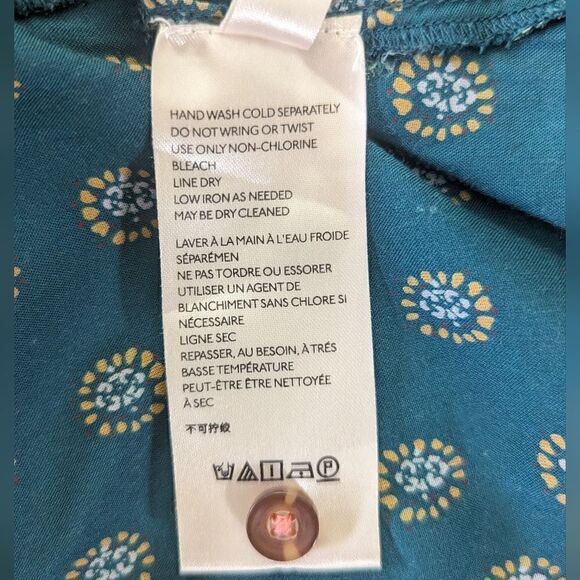 Maeve Buttondown Tunic Top XS Prairiecore Preppy Academia Lagenlook Boho Playful - Picture 12 of 15